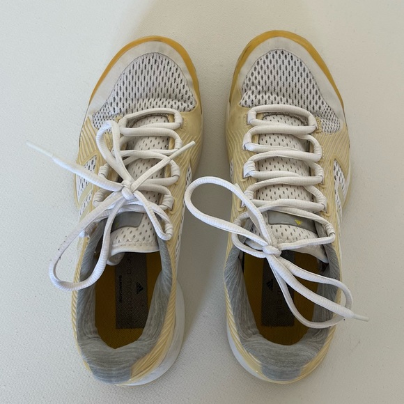Adidas by Stella McCartney white/yellow sneakers - Picture 2 of 10